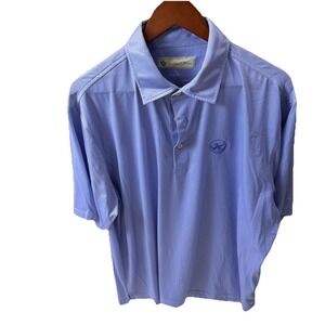 DONALD ROSS FRENCH LICK RESORT  BLUE POLYESTER S/S POLO SHIRT XL